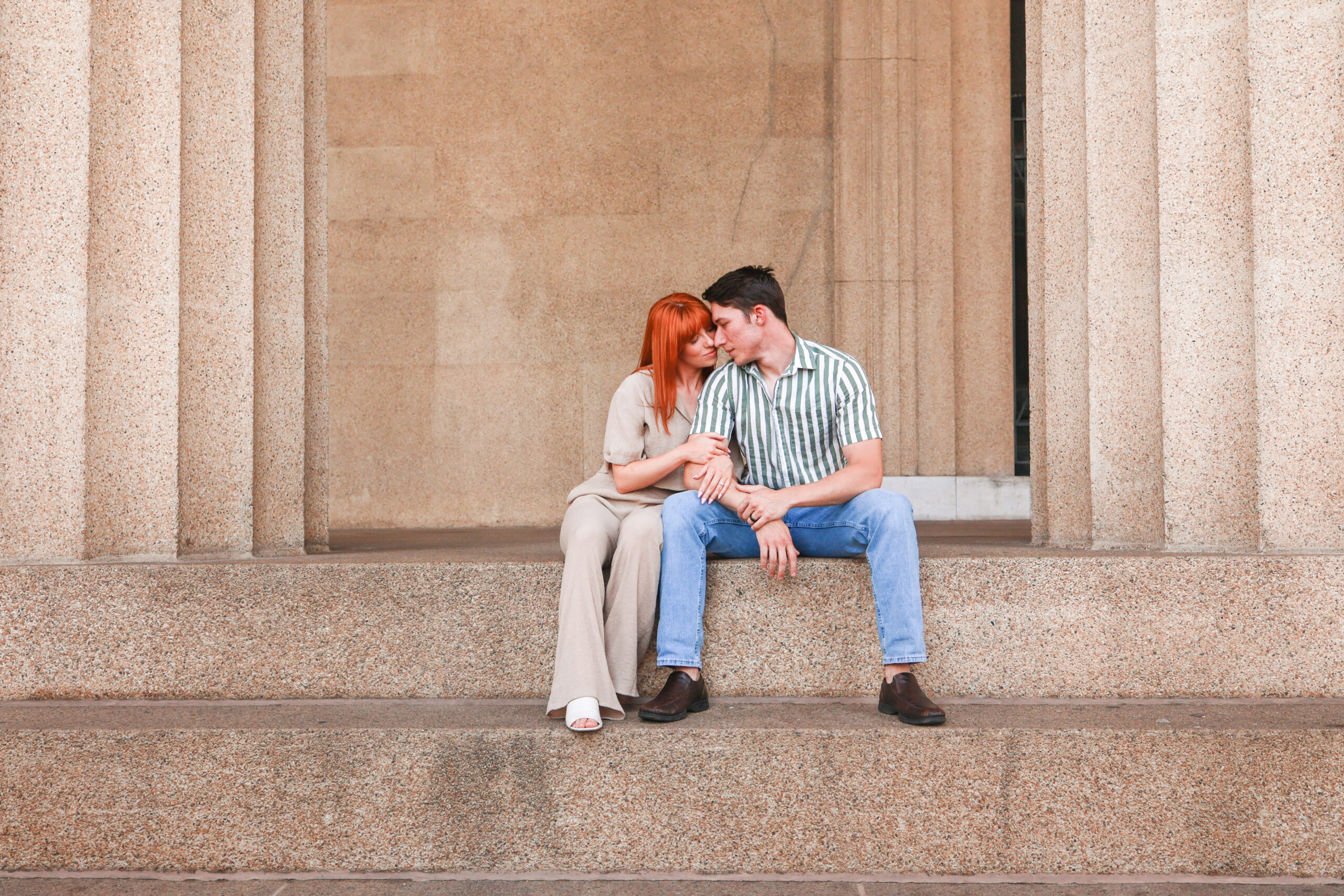 Kins and Ryan's Nashville Tennessee engagement session at the Parthenon was so fun and absolutely perfect.