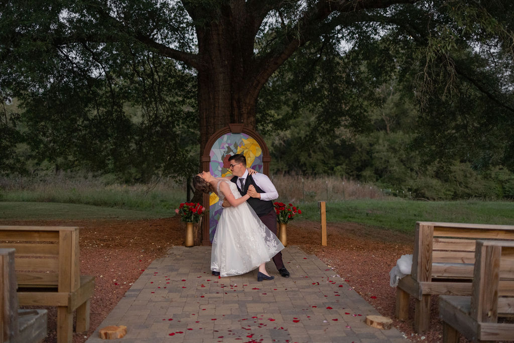 bride and groom private dance at The Whiskey Bonding Farm by Amanda Richardson Photography